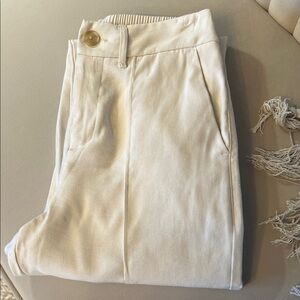A New Day Cream Trousers with Cuffed Hem
